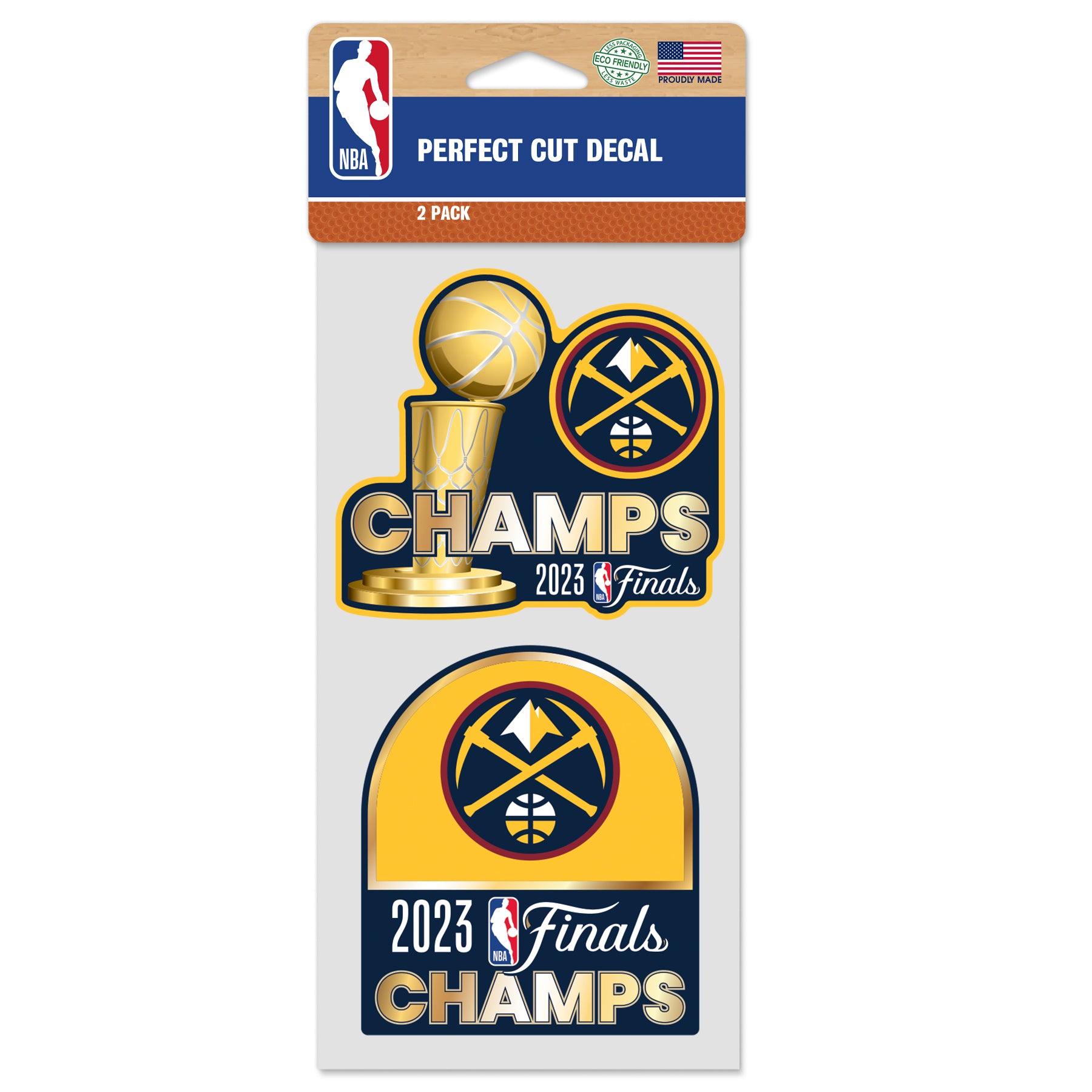 2023 NBA Champions, Denver Nuggets, High Quality Vinyl Stickers