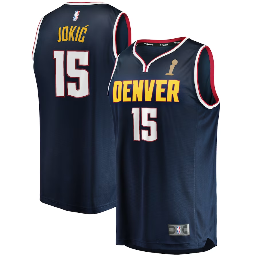 What jerseys are the Denver Nuggets wearing in the NBA finals?