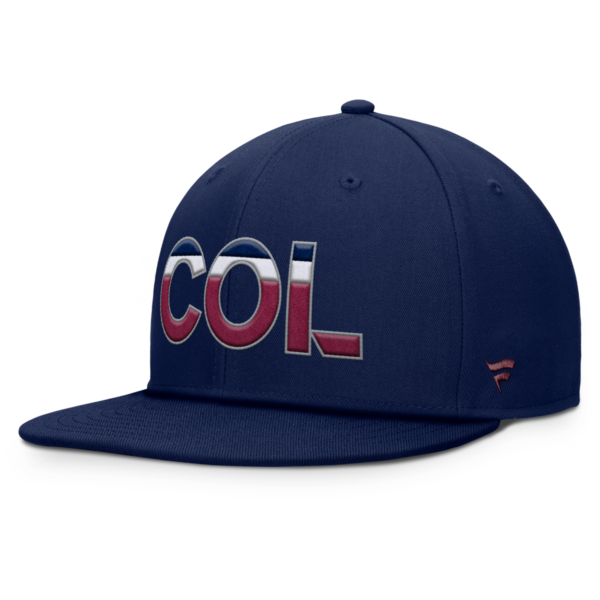 2024-25 Avalanche COL Flat Brim Hat - Navy