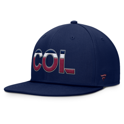 2024-25 Avalanche COL Flat Brim Hat - Navy