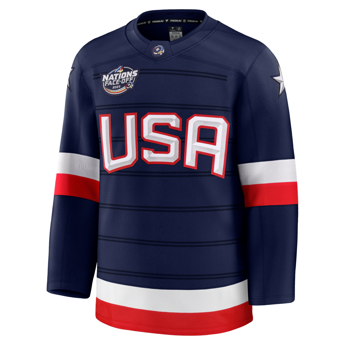 2024-25 NHL 4 Nations Team USA Premium Blank Jersey