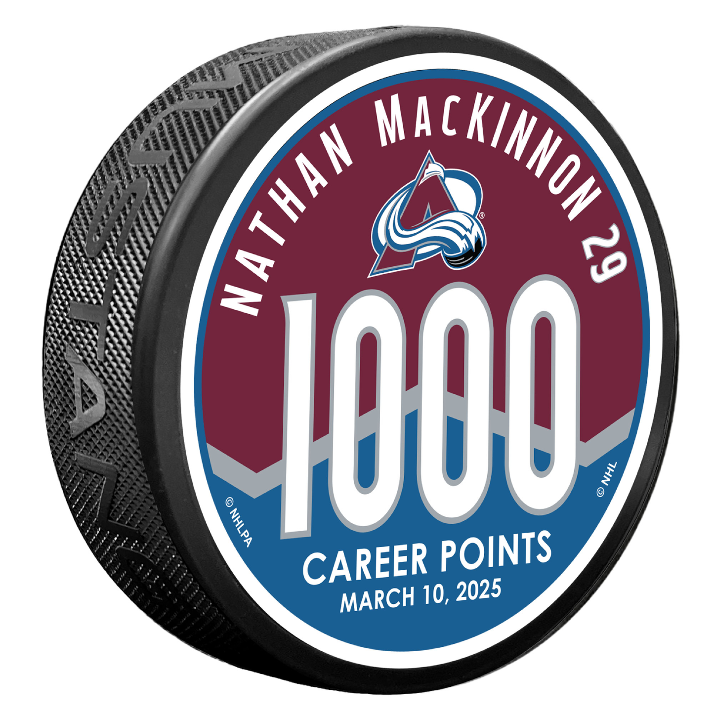 #29 Nathan Mackinnon 1,000 Career Points Puck