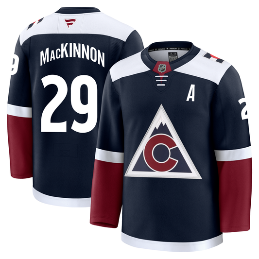 #29 Nathan Mackinnon (A) 2024-25 Avalanche Premium Alternate Jersey