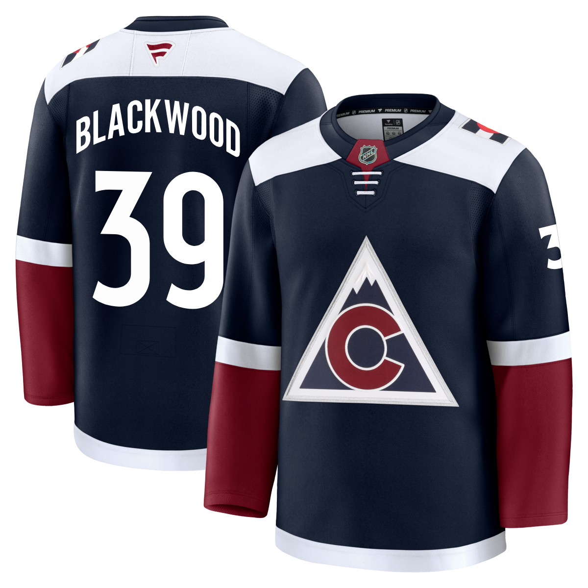 #39 Mackenzie Blackwood 2024-25 Avalanche Premium Alternate Jersey