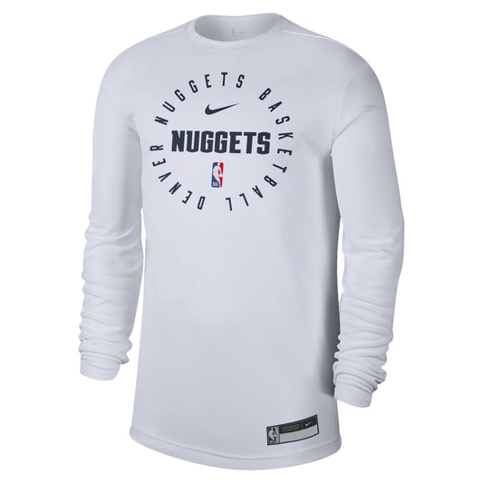 2024-25 Nuggets Legend On-Court Practice L/S Tee - White