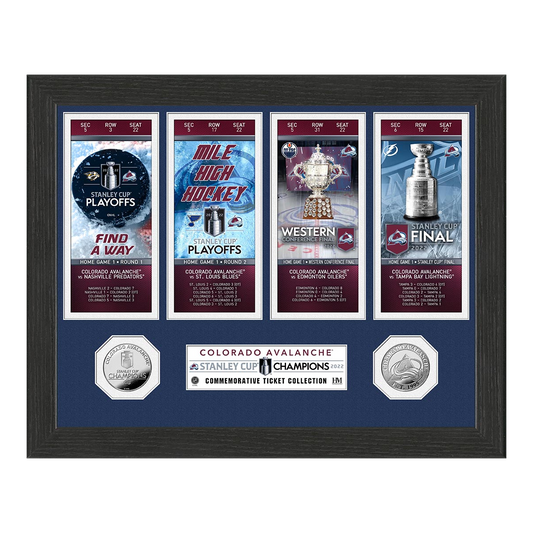 Colorado Avalanche 2022 Stanley Cup Champions Ticket Collection 12"x15" Frame