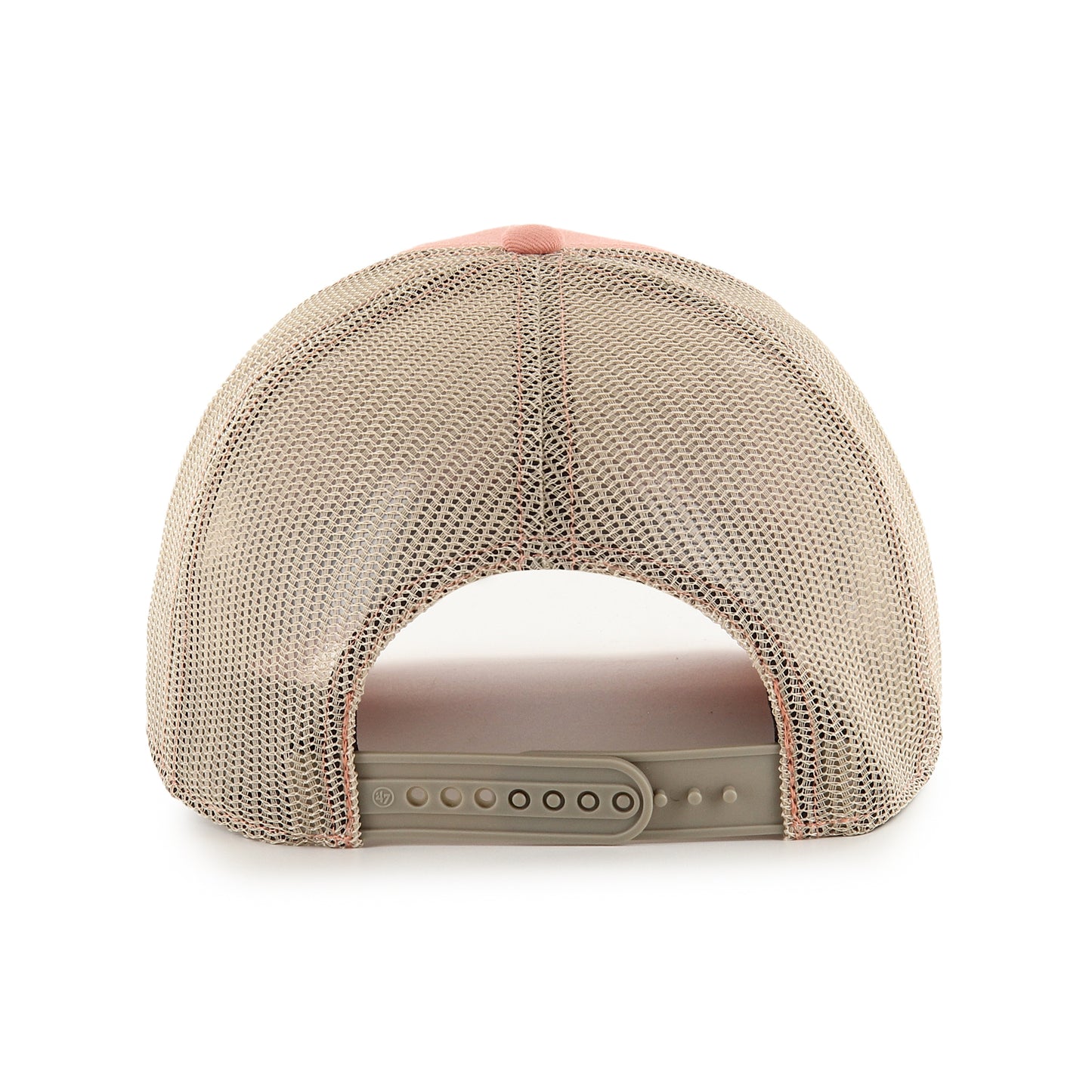 Back of Canyon Trucker Hat, Tan color mesh back along with tan snapbacks strap