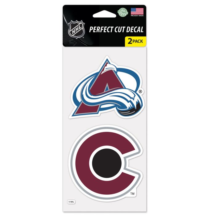 Colorado Avalanche Logo Decal on Top,  4x4 and Secondary Burgundy C Logo