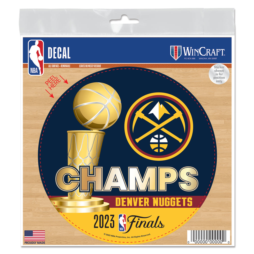 2023 NBA Champions, Denver Nuggets, High Quality Vinyl Stickers