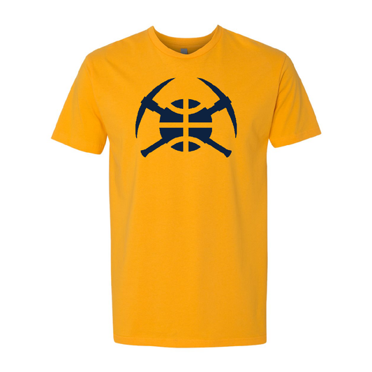 Nuggets Pick Axe / Ball  Logo S/S Tee - Gold