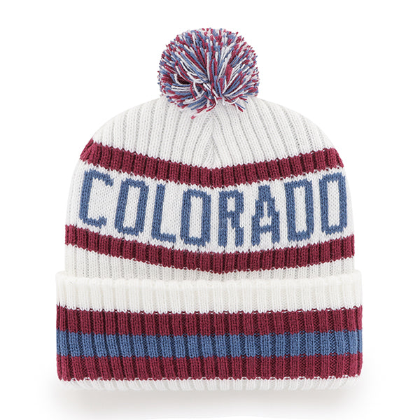 Men's Fanatics Branded Gray Colorado Avalanche Cuffed Knit Hat with Pom