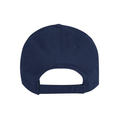 Back of hat, Navy blue with velcro adjustable cap