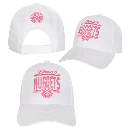 Nuggets Girls White & Pink Hat