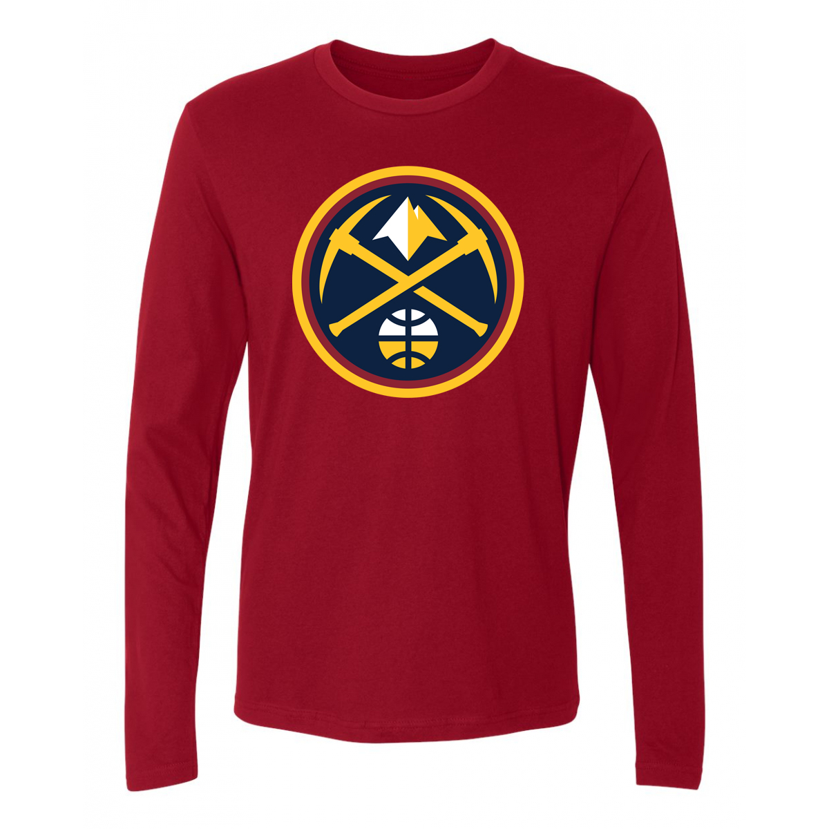 Nuggets L/S Primary Logo Tee - Cardinal