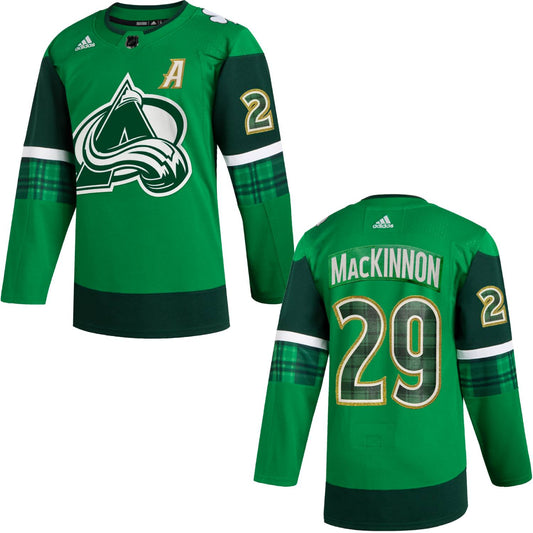 2025 Avalanche St Patrick's Authentic #29 Nathan Mackinnon Jersey