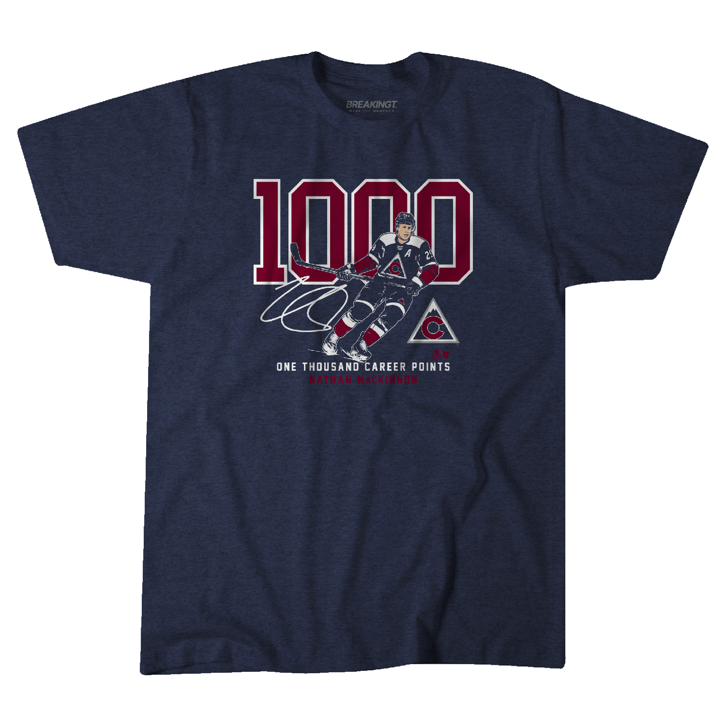 Nathan Mackinnon 1,000 Career Points S/S Tee