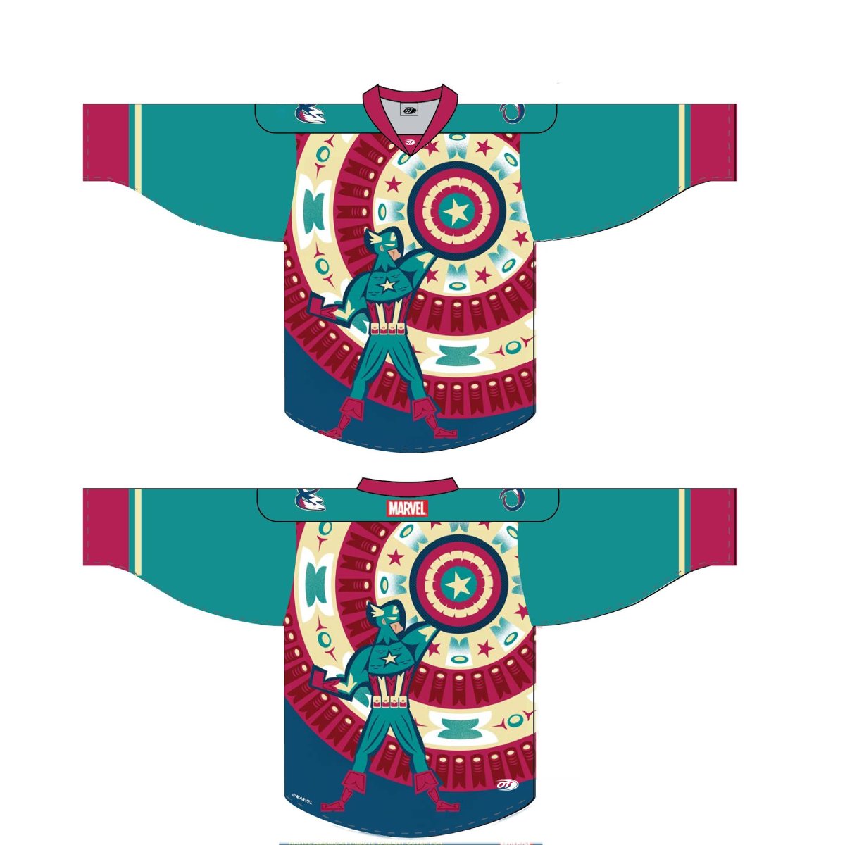 2025 Colorado Mammoth Captain America Theme Blank Jersey