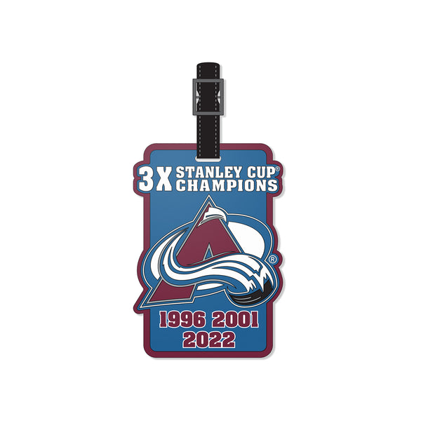 Avalanche 3X Stanley Cup Champ Luggage Tag