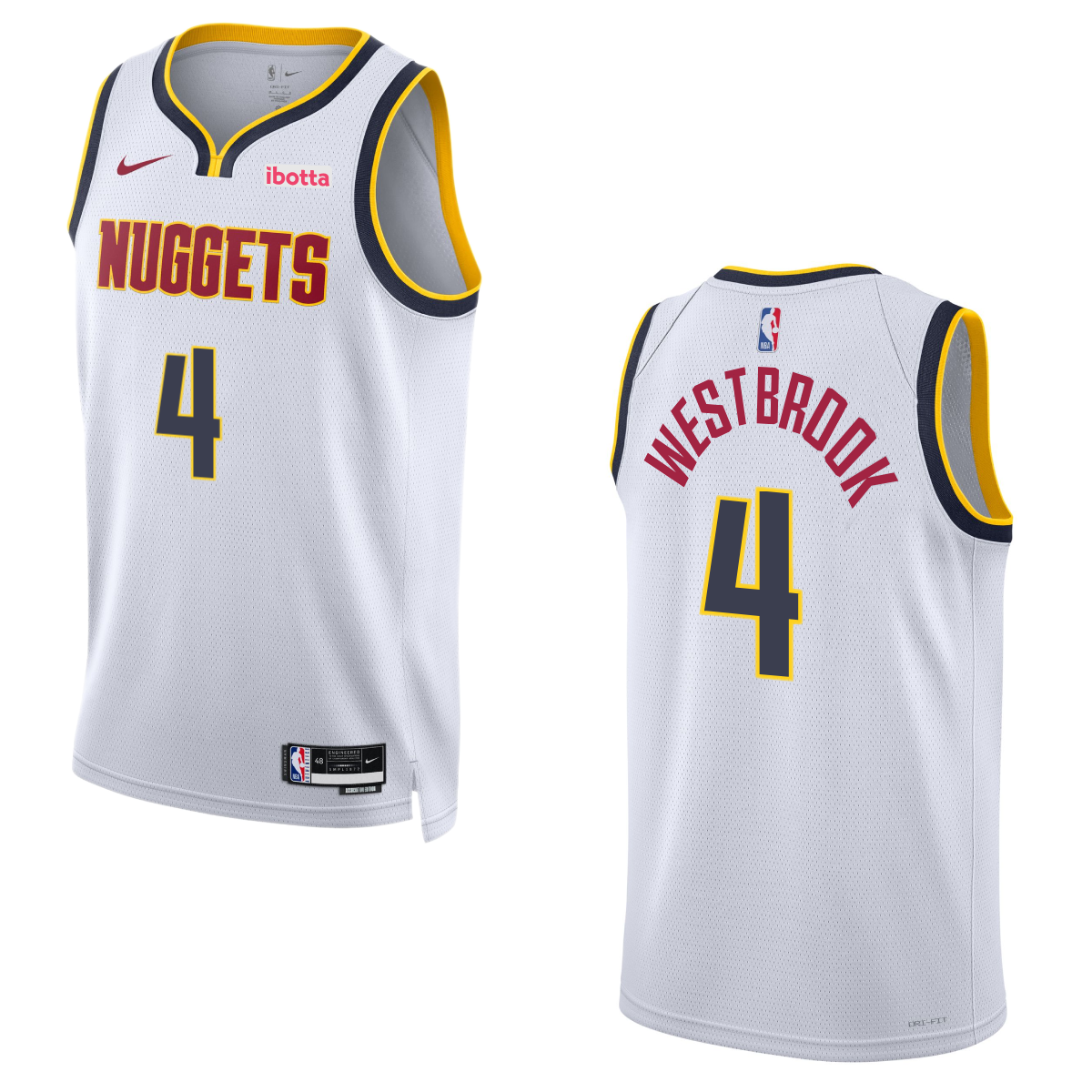 Denver Nuggets #4 Russell Westbrook Association Swingman Jersey