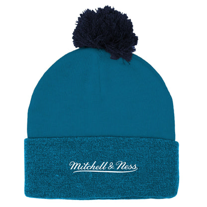 Nuggets VIntage Mountain Logo Light Blue Pom Knit