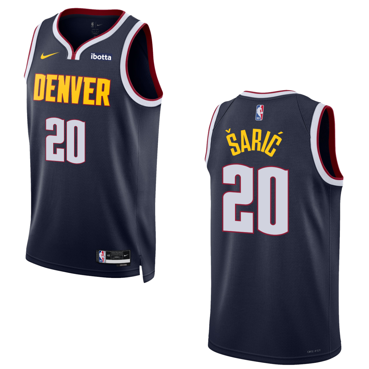 Denver Nuggets #20 Dario Šarić Icon Swingman Jersey ERROR