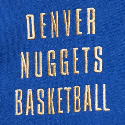 "Denver Nuggets Basketball" written in gold letters on the right chest.