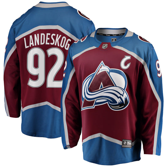 Colorado Avalanche #92 Gabriel Landeskog (C) Breakaway Home Jersey