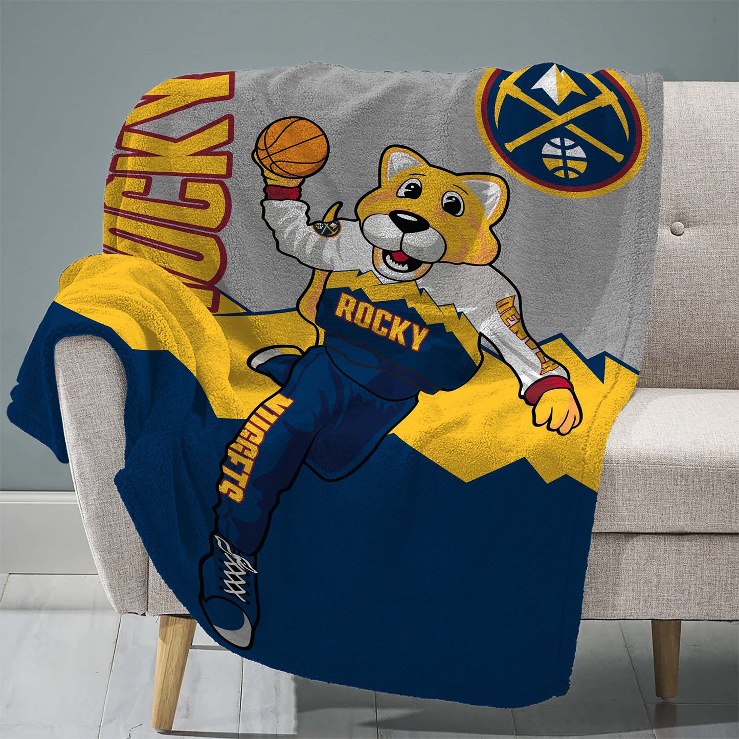 Denver Nuggets Rocky Sleep Squad Blanket