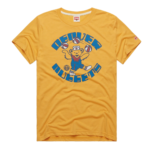 Denver Nuggets Grateful Dead Dancing Bear Tee - Gold