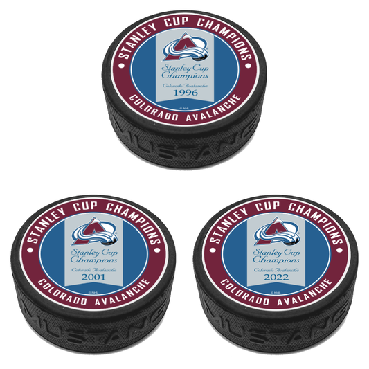 Avalanche Stanley Cup Banner Pucks